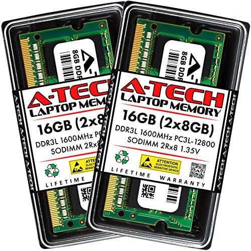 זיכרון RAM של A-Tech 16GB עבור ASUS N76VZ | DDR3 1600MHz PC3-12800 NON ECC SO-DIMM 2RX8 1.5V-ערכת שדרוג שדרוג זיכרון